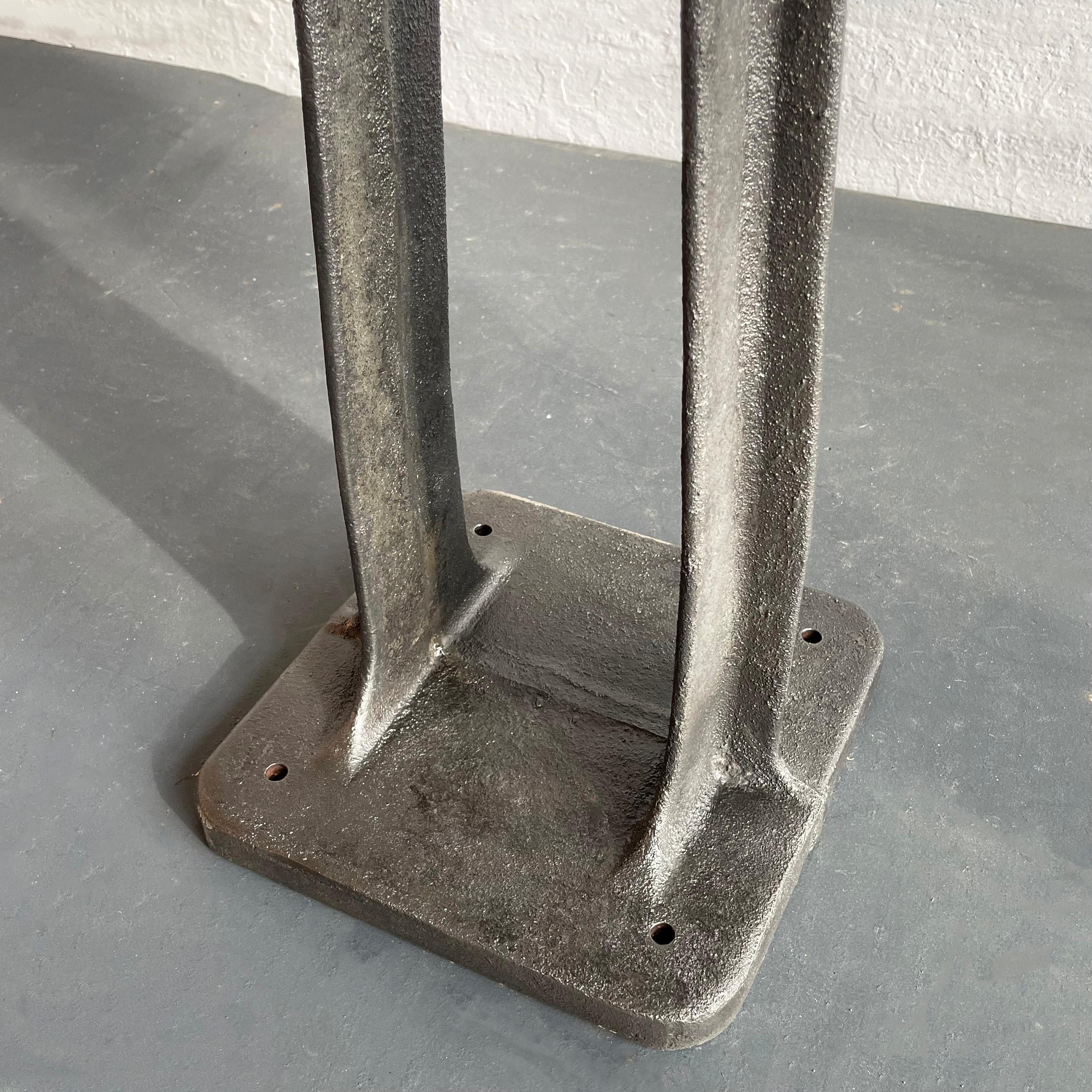 Custom Industrial Cast Iron And Pine Counter Console Table For Sale 1