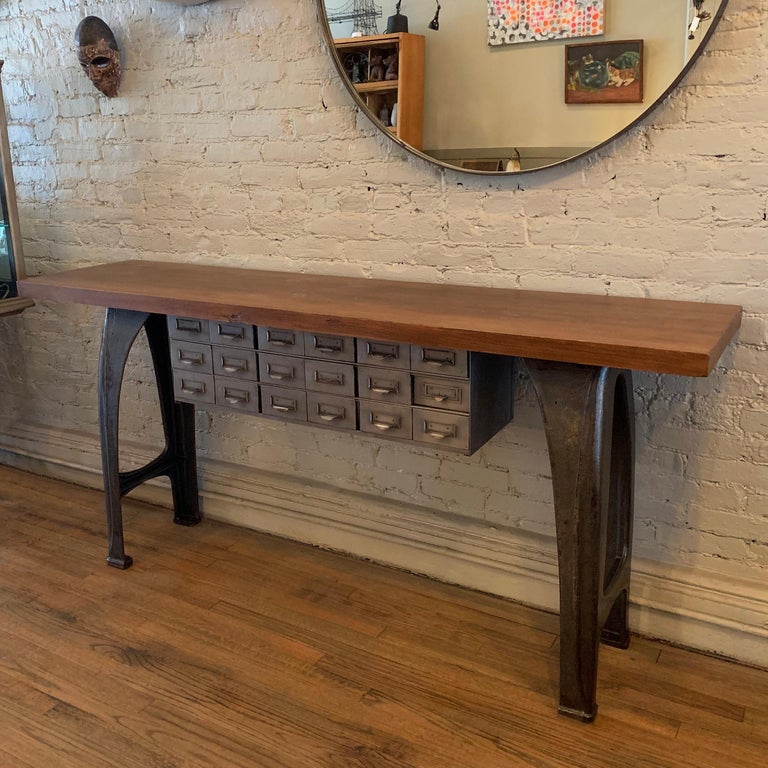 Custom Industrial Console Work Table at 1stDibs custom work tables