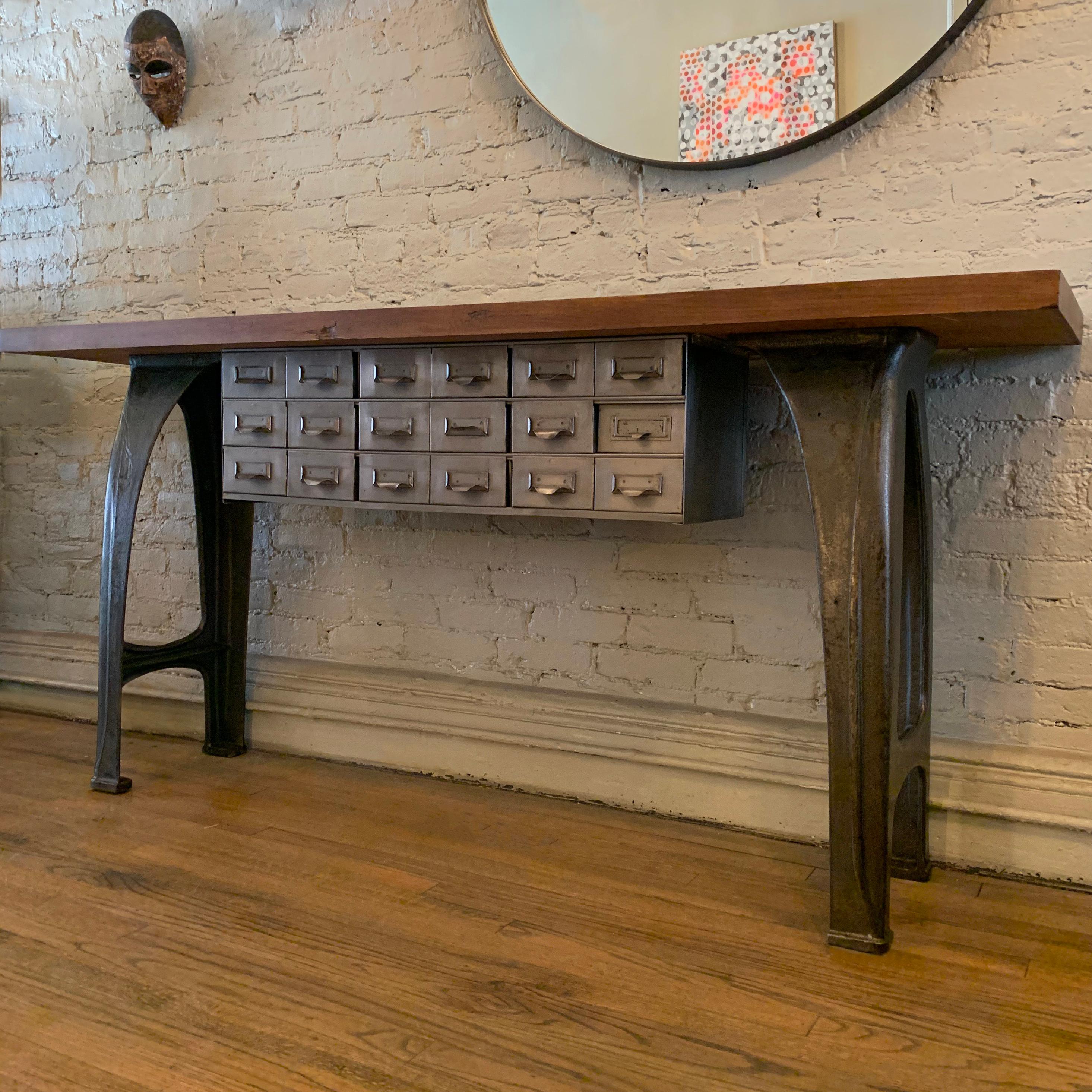 Brushed Custom Industrial Console Work Table