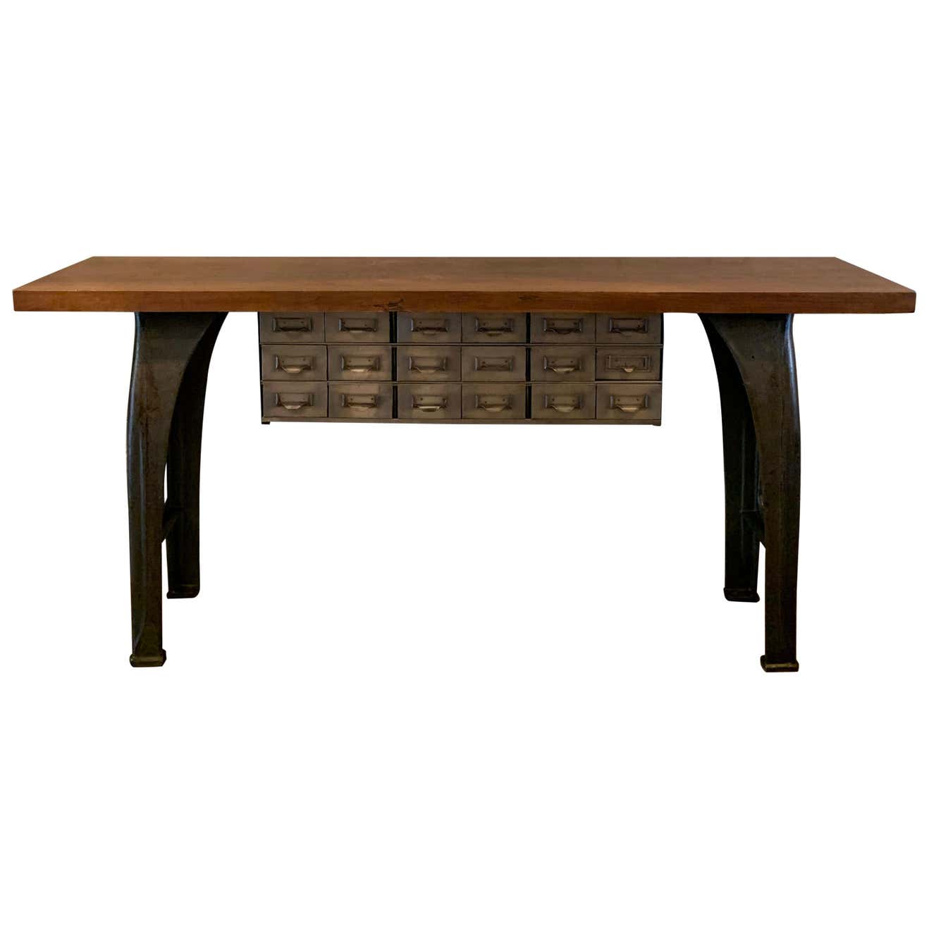 Custom Industrial Console Work Table at 1stDibs | custom work tables