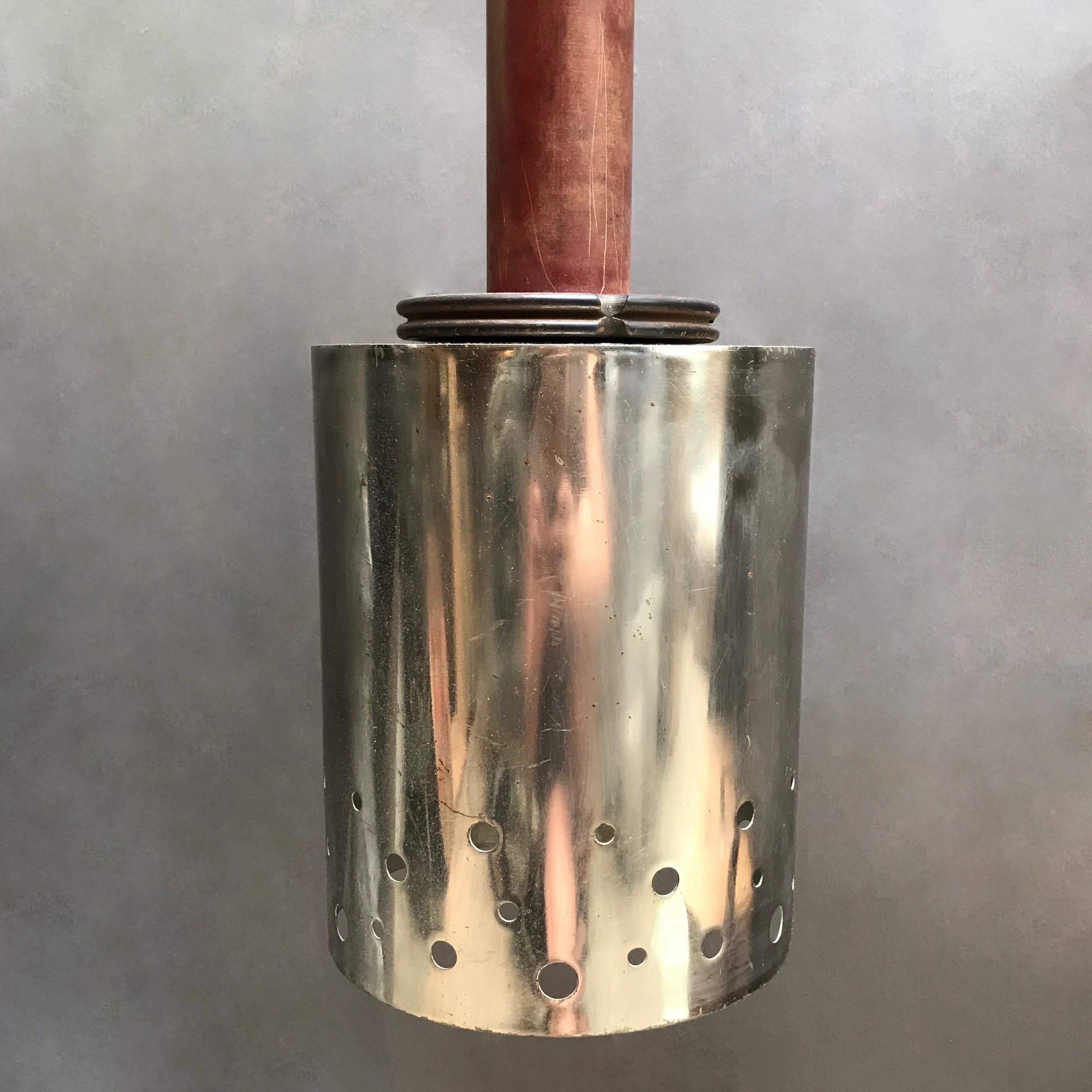 American Custom Industrial Cylinder Pendant Light For Sale