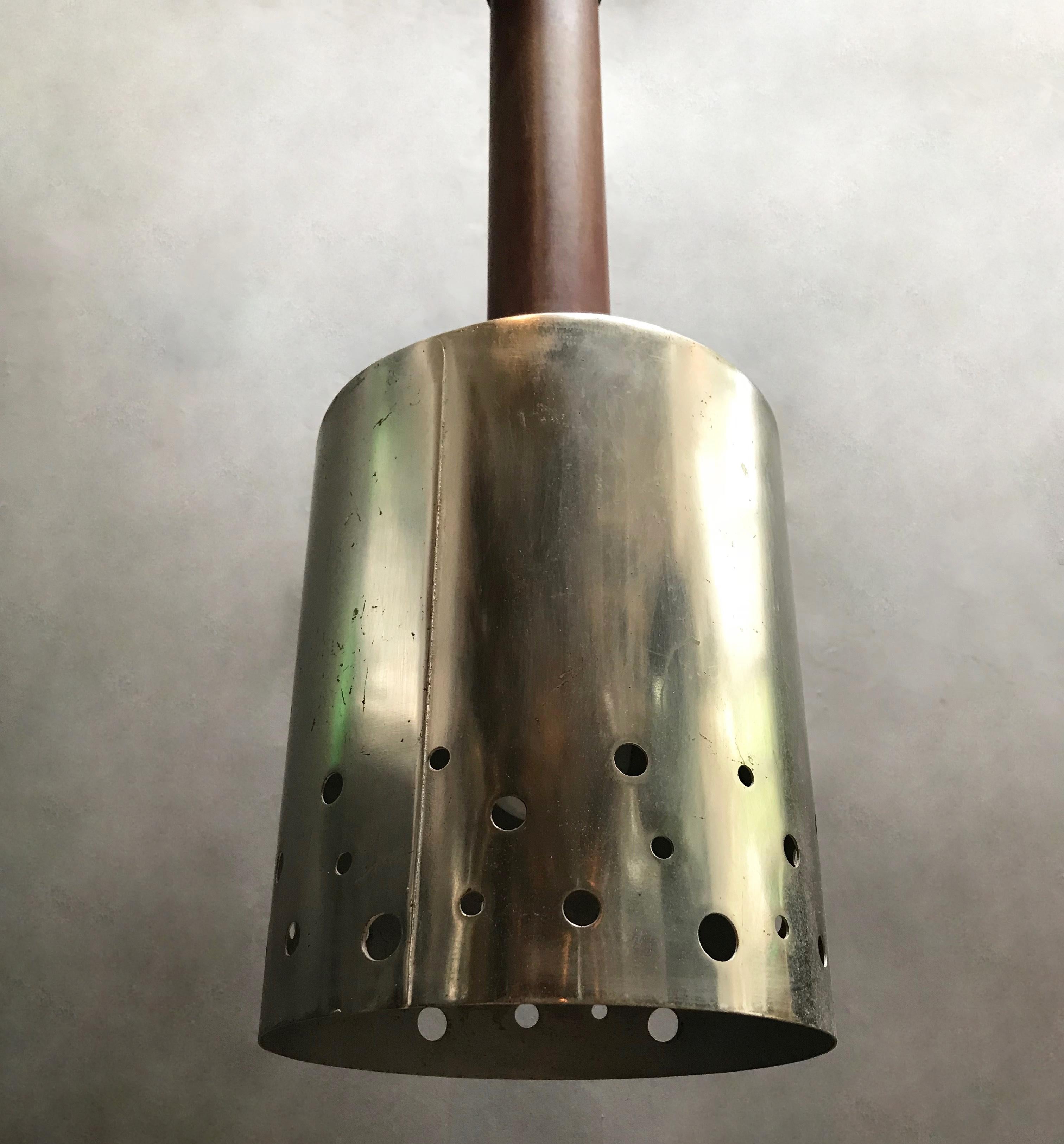 Contemporary Custom Industrial Cylinder Pendant Light For Sale