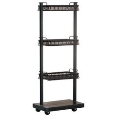 Custom Industrial Display Rack with Used Industrial Baskets