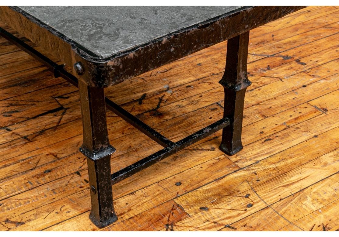 Custom Industrial Style Iron Base Cocktail Table 7