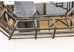 Custom Industrial Style Octagonal Mirror