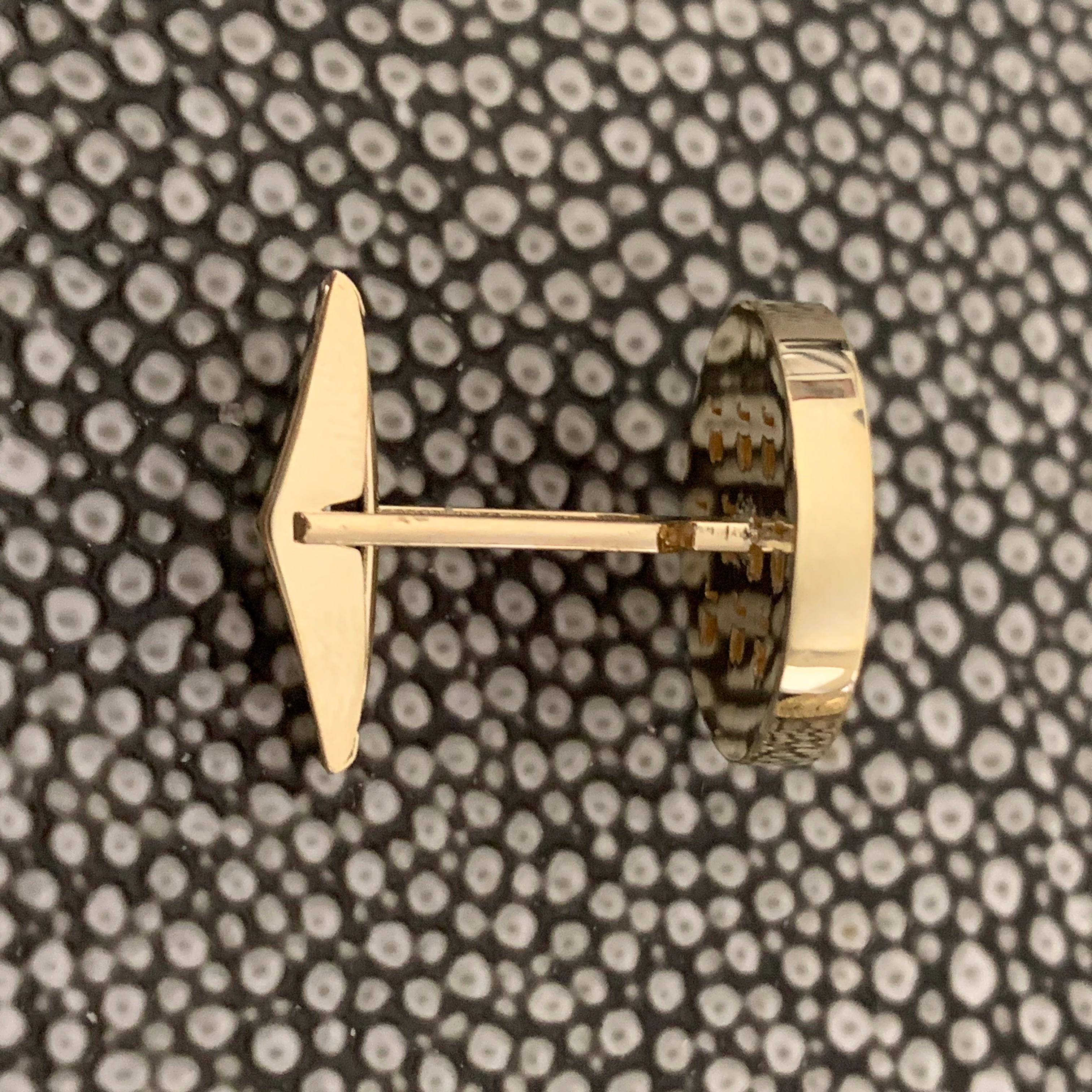 Custom Initial Diamond Cufflinks, 1.40 Carat Approximate 18 Karat, Ben Dannie In New Condition For Sale In West Hollywood, CA