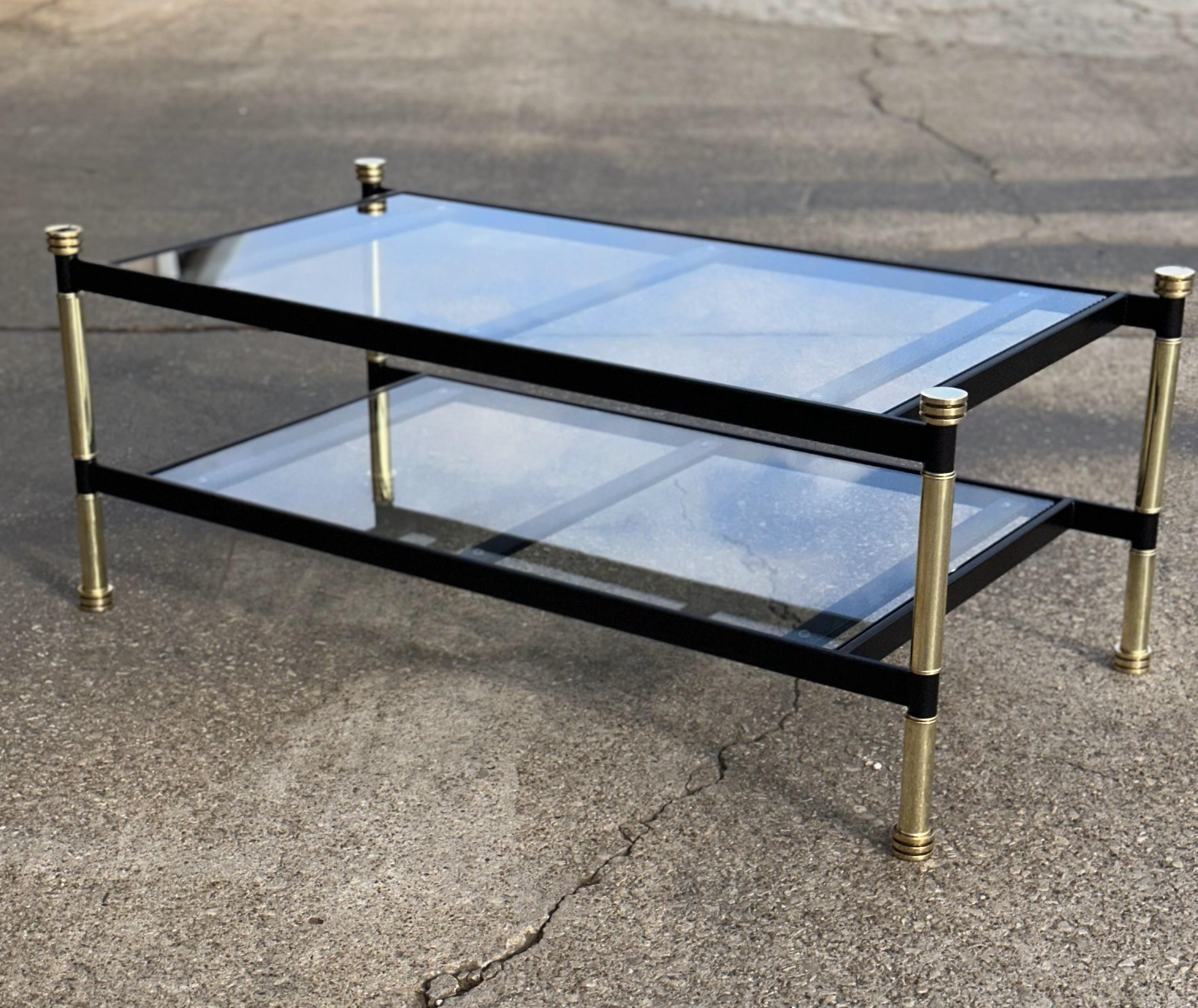 Metalwork Custom Iron & Brass Cocktail Table available in any color Ships in 3 weeks For Sale