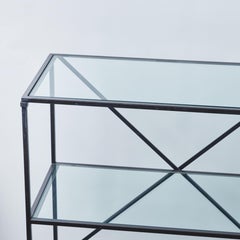Custom Iron + Glass 3-tier Standing Display Shelf