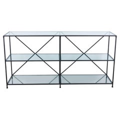 Custom Iron + Glass 3-tier Standing Display Shelf