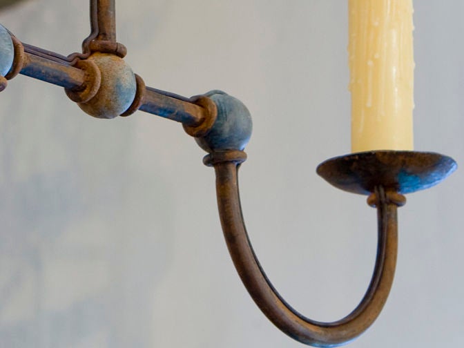 Lampadario personalizzato in ferro 