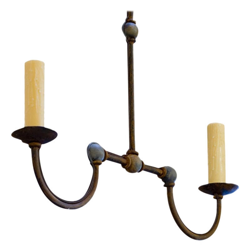 Custom Iron "Marion" Small Kitchen Island Chandelier