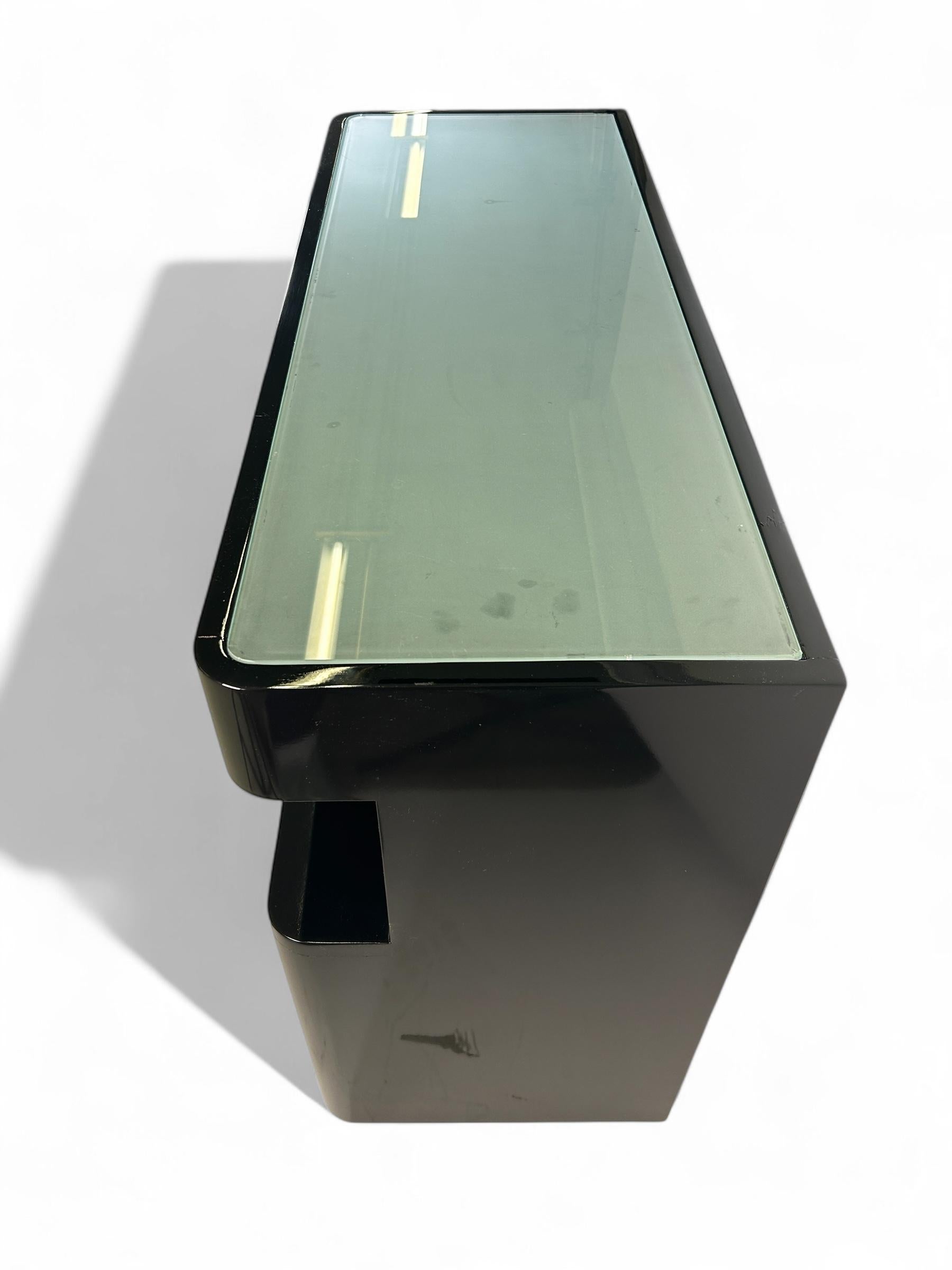 Carrello da bar in vetro italiano personalizzato nello stile di Saporiti in vendita 2