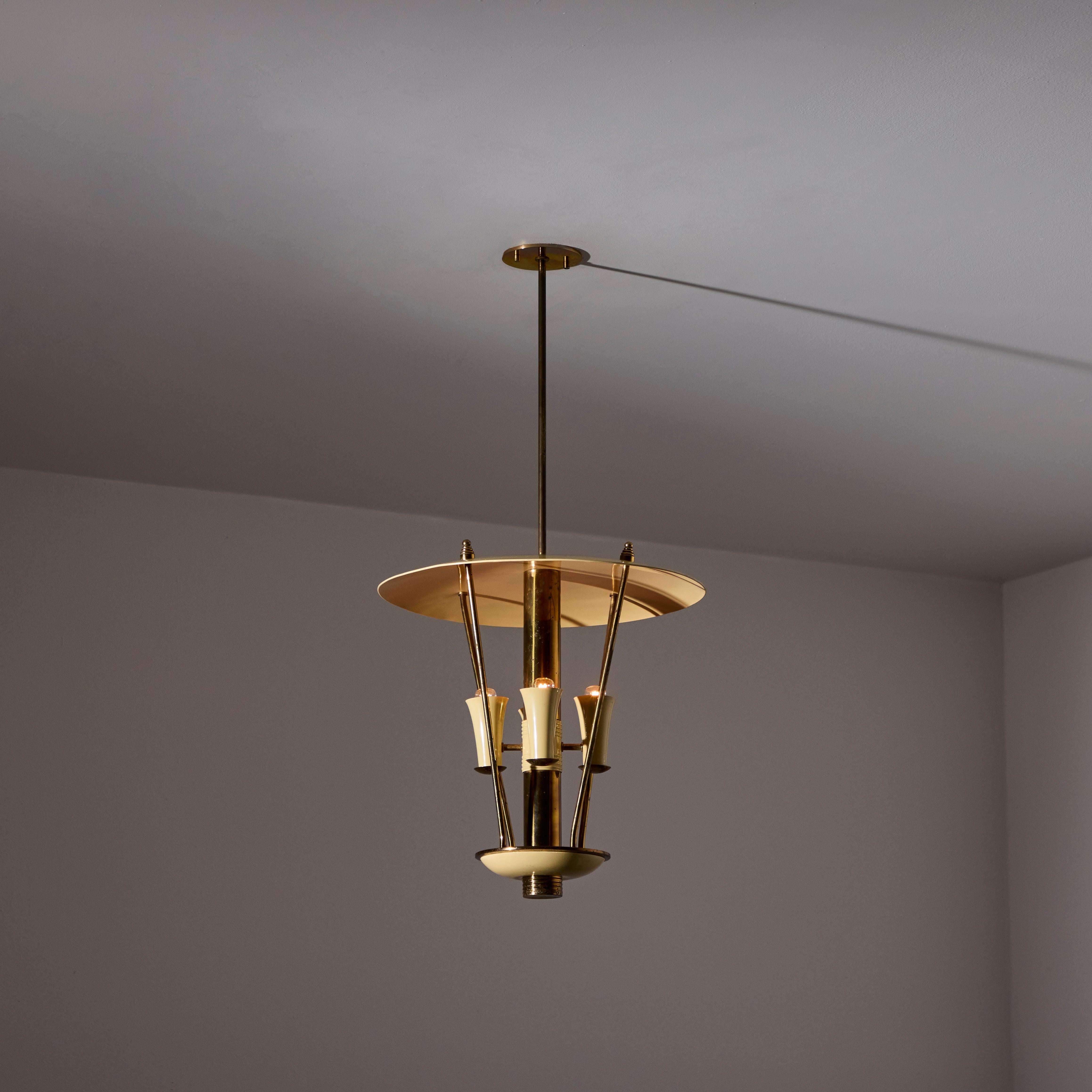 20th Century Custom Italian Ceiling Light For Sale