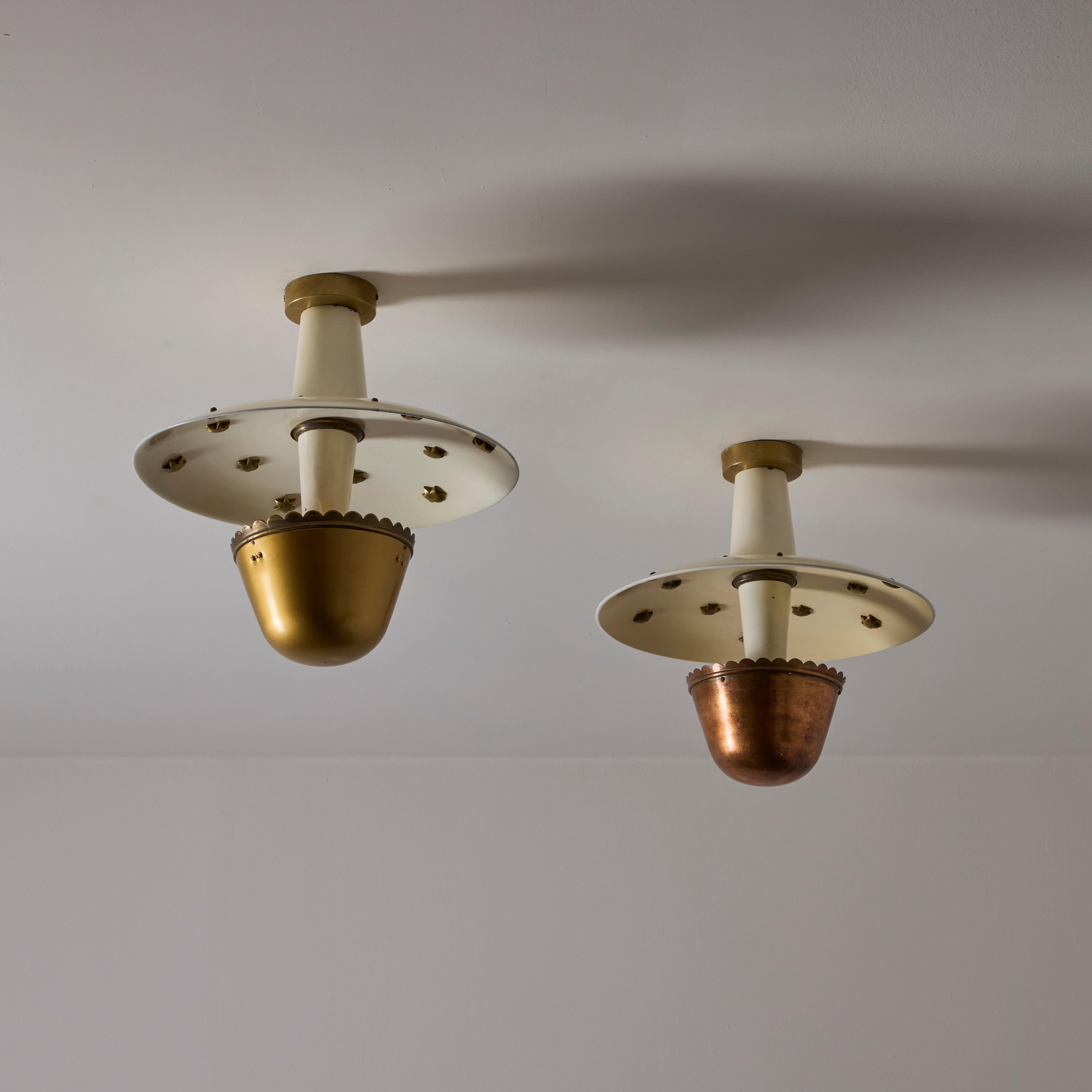 Mid-Century Modern Single Custom Italian Ceiling Light