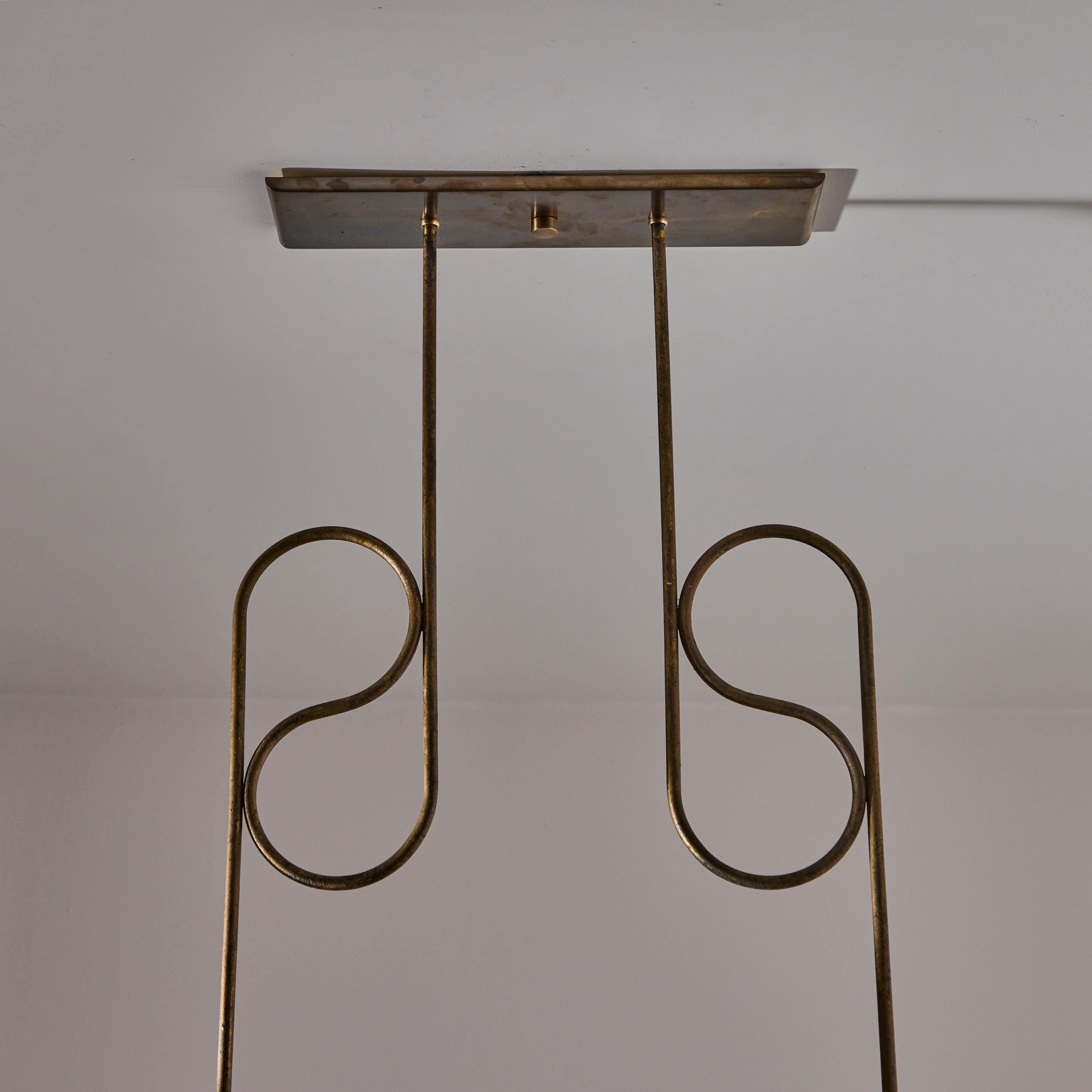Custom Italian Ceiling Lights In Fair Condition For Sale In Los Angeles, CA
