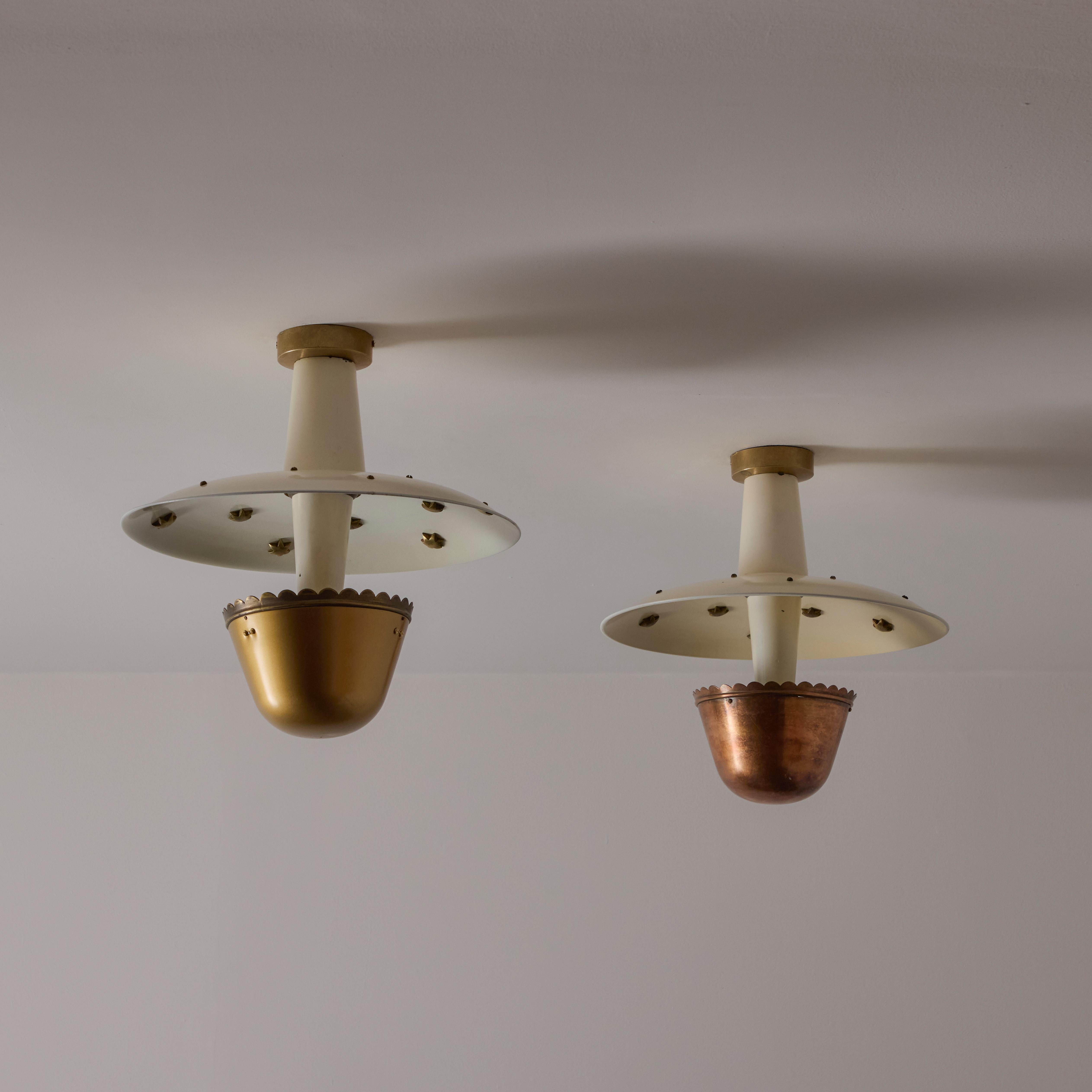 20th Century Single Custom Italian Ceiling Light