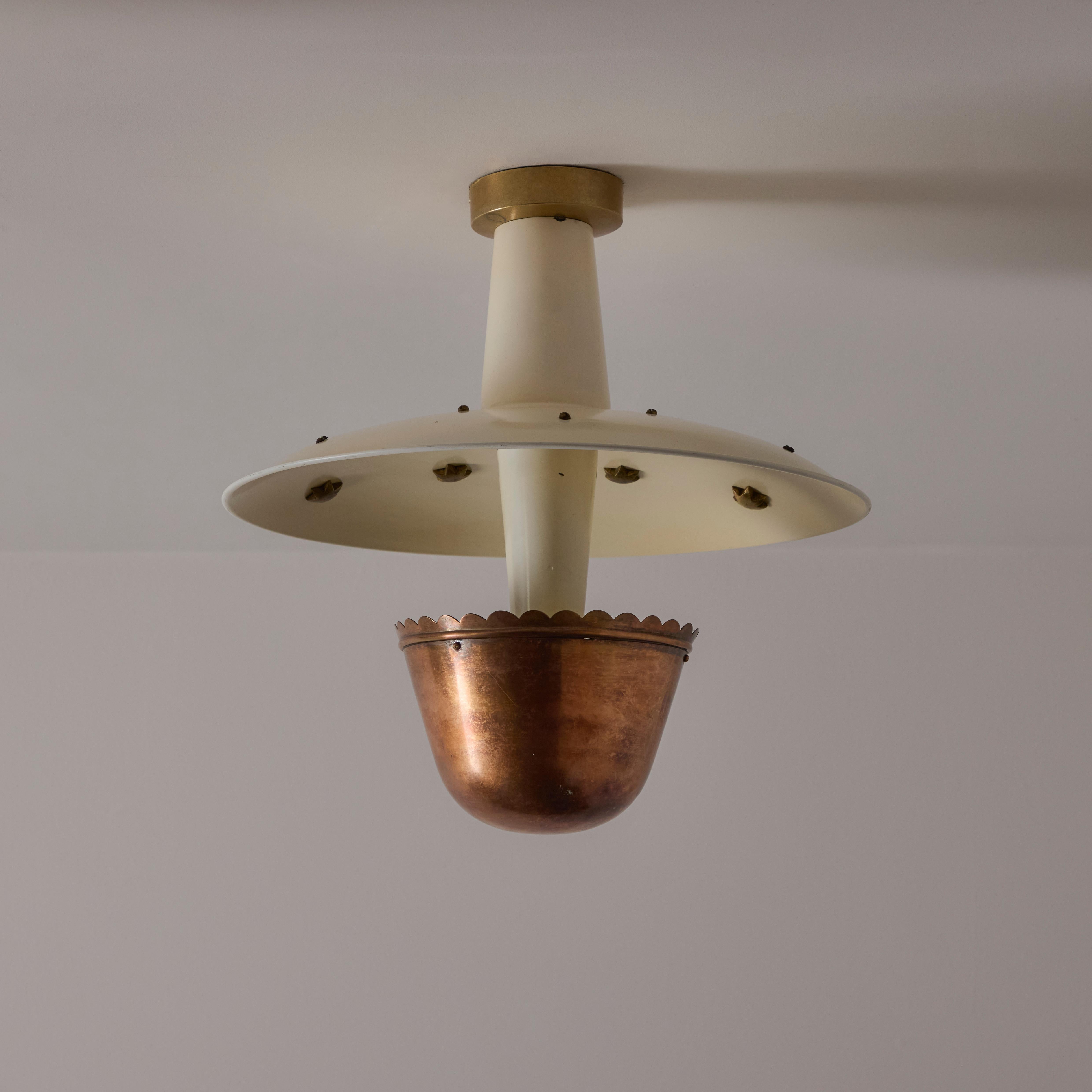 Copper Single Custom Italian Ceiling Light