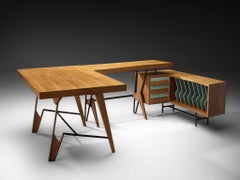 Tavolo da disegno o scrittoio italiano personalizzato in Oak