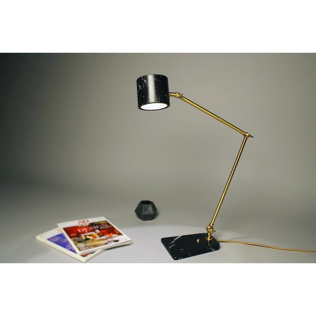 Cosulich interiors in collaboration with Matlight Studio: The bespoke organic modern flamingo table / desk lamp, entirely handcrafted in Italy, is characterized by a vintage look and by the contrast between the volumes of its elements: the elegant