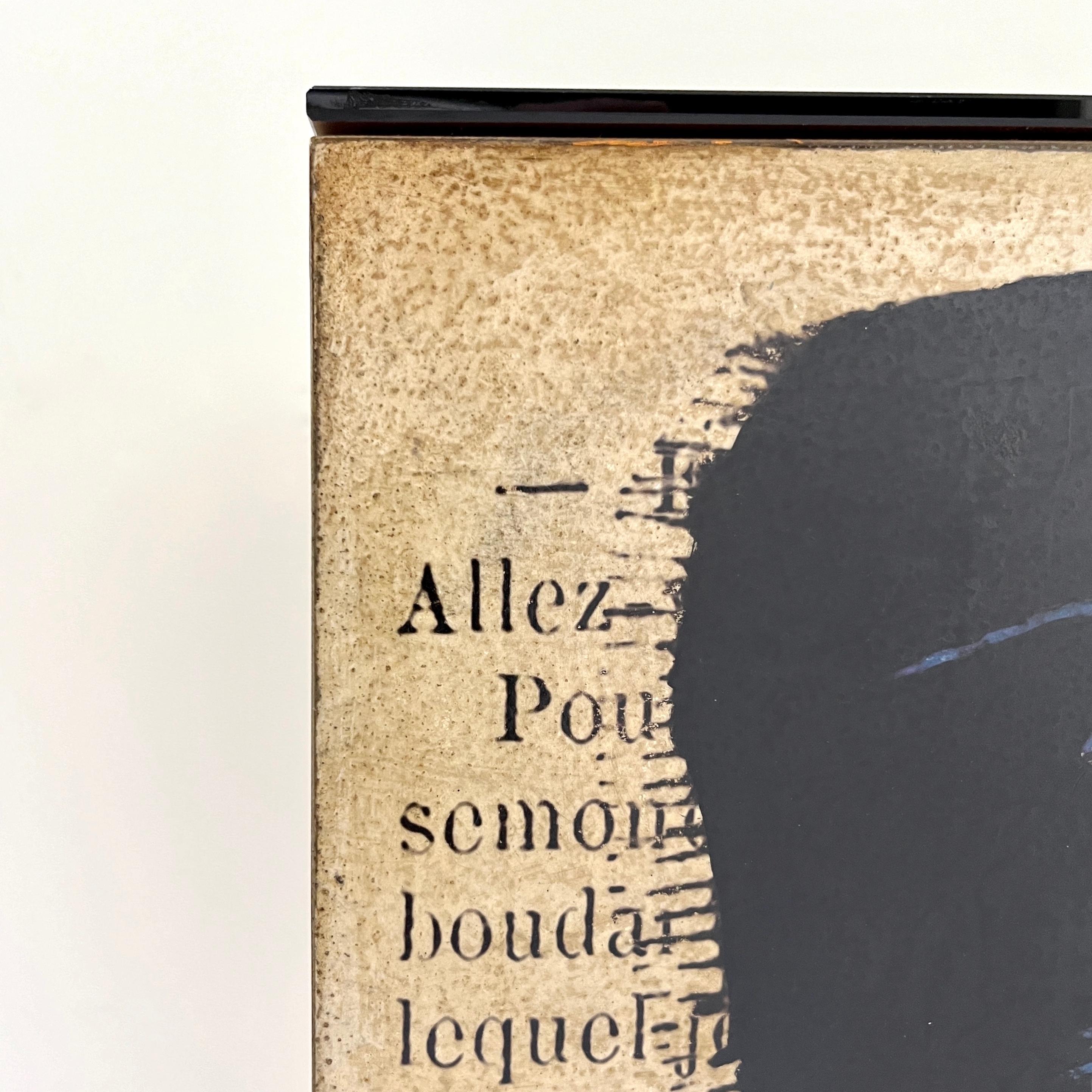 Personalizado Italiano Impreso Pop Art Negro Azul Mariposa Madera Lacada Arcón/Escritorio Siglo XXI y contemporáneo en venta