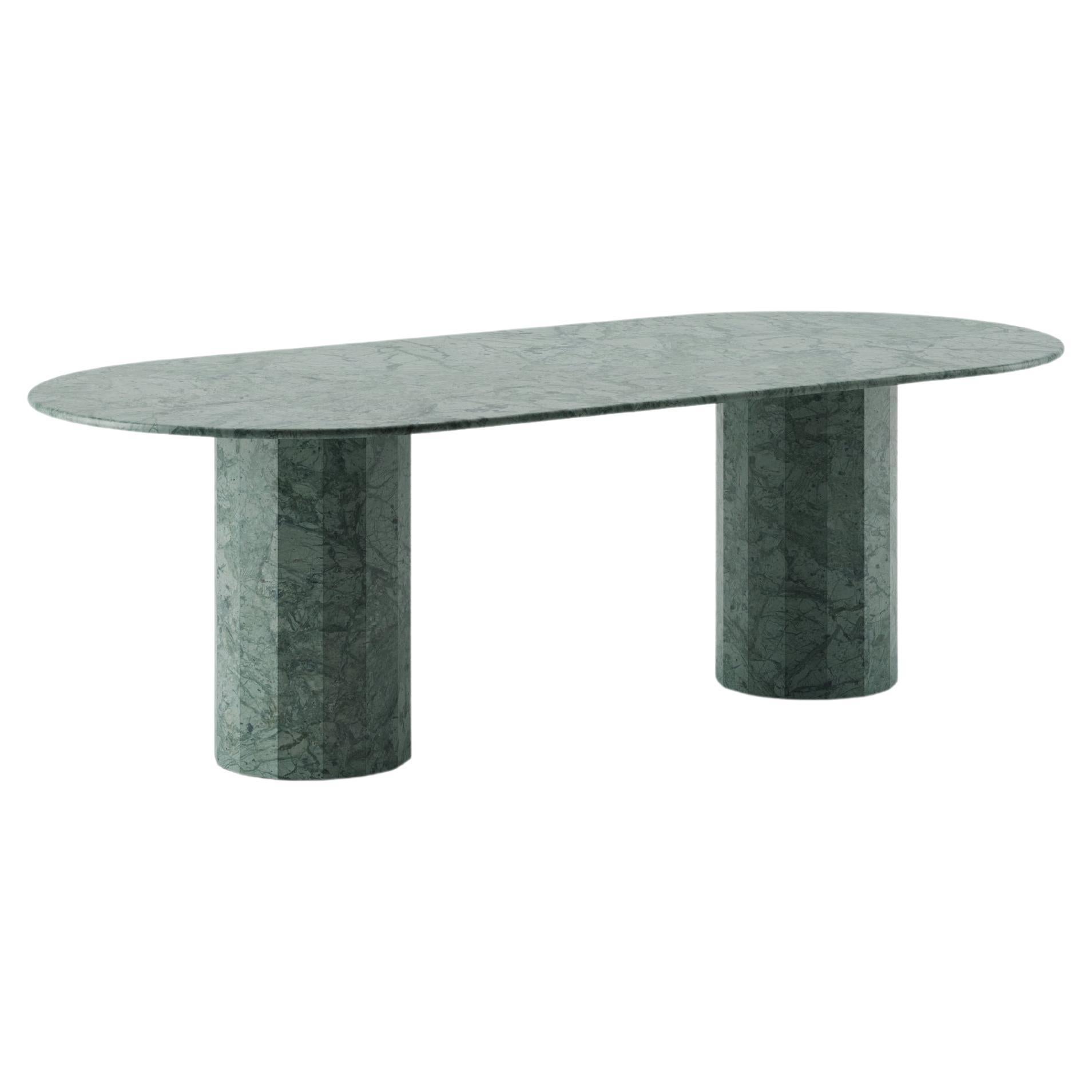 Custom Item: Ashby Oval Dining Table Top Only in Verde Guatemala Marble at 1stDibs