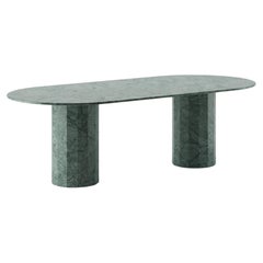 Custom Item: Ashby Oval Dining Table Top Only in Verde Guatemala Marble