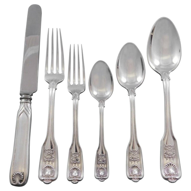 Vintage International Silver Flatware-Silver Plated Flatware-Set of 18 Intl Silver Co.-Kings Pattern-Replacements-Silver-Plated-18 in Set