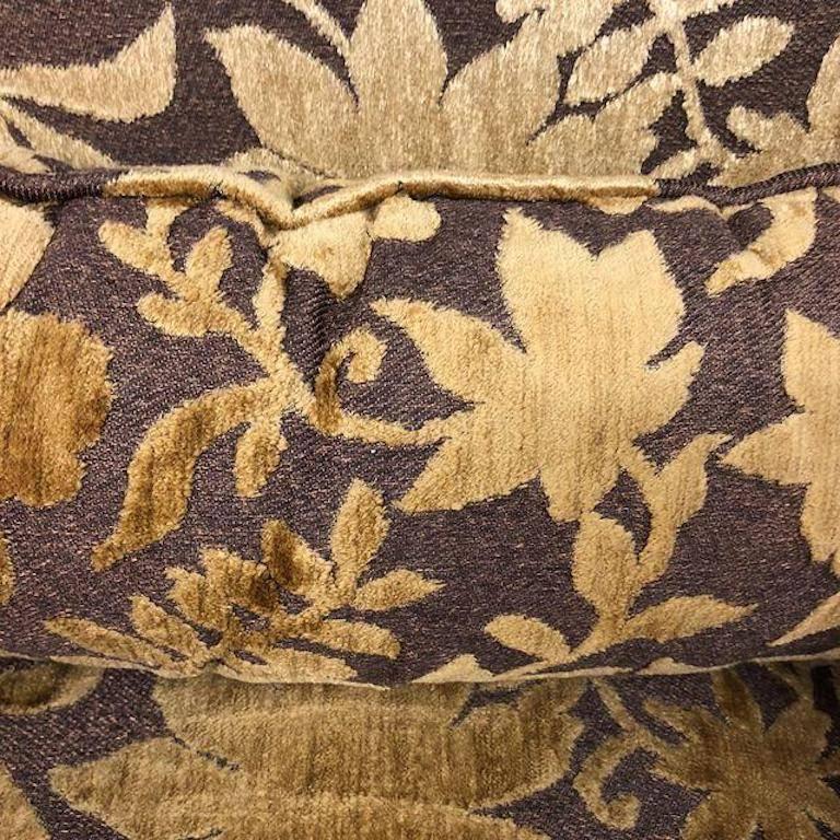 Hollywood Regency Pair of Custom J. F. Fitzgerald Velvet Armchairs