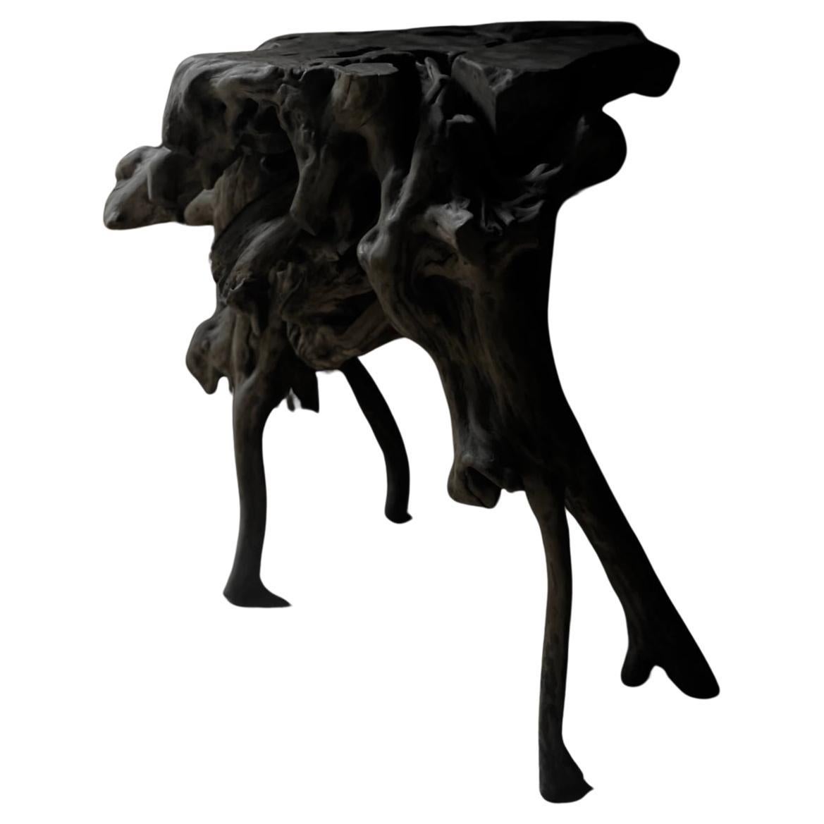 Custom Japanese Antique Root Side Table For Sale