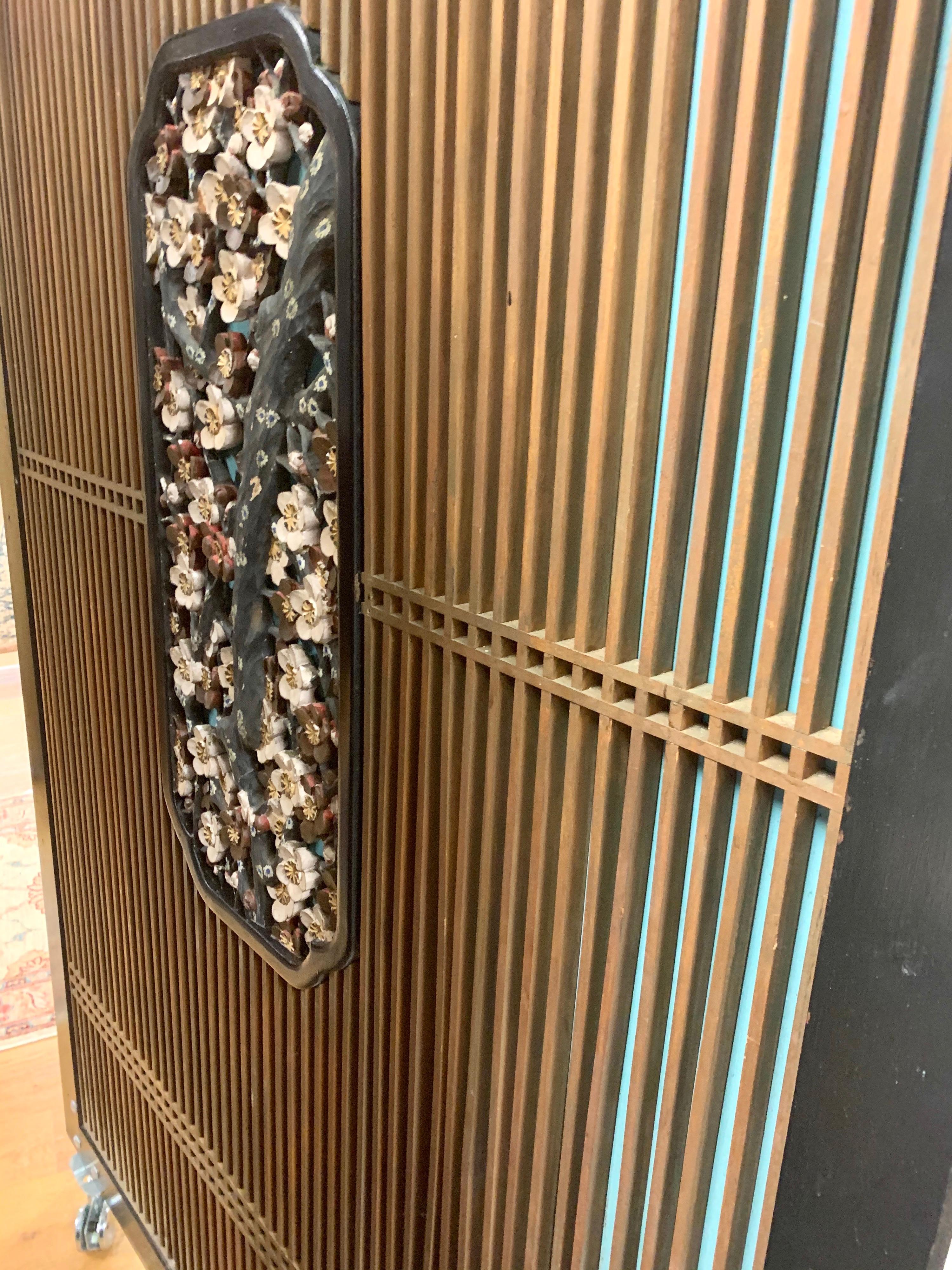Custom Asian Japanese Architectural Shoji Sliding Barn Doors on Casters 4