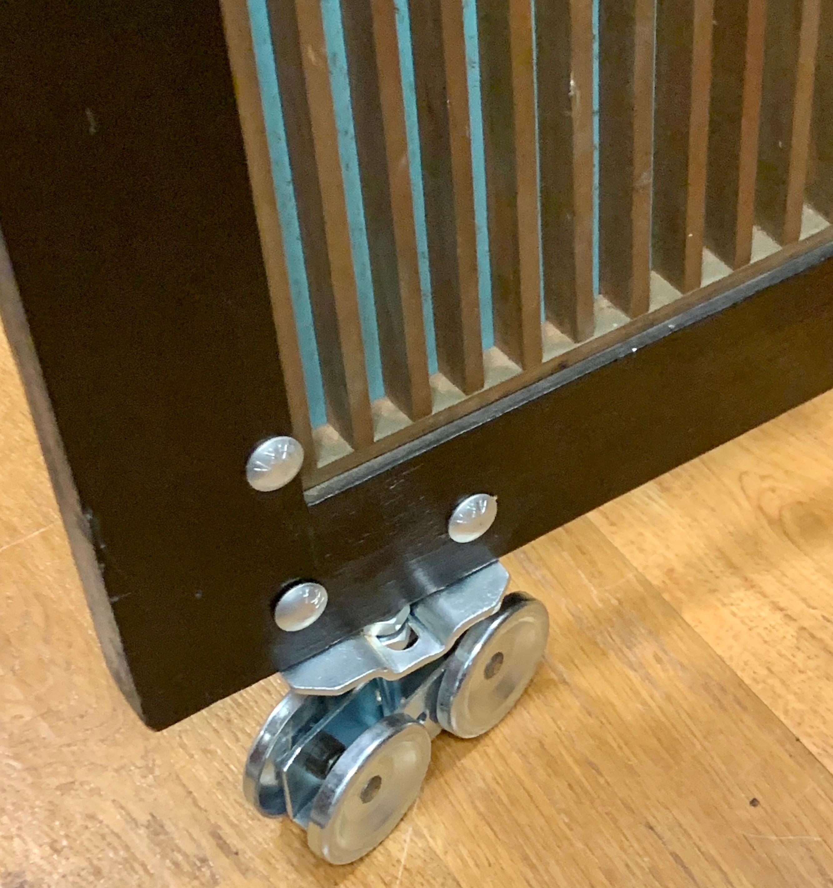 Custom Asian Japanese Architectural Shoji Sliding Barn Doors on Casters In Good Condition In West Hartford, CT