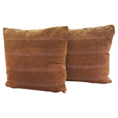 Custom Japanese Silk Corduroy Pillows - a Pair