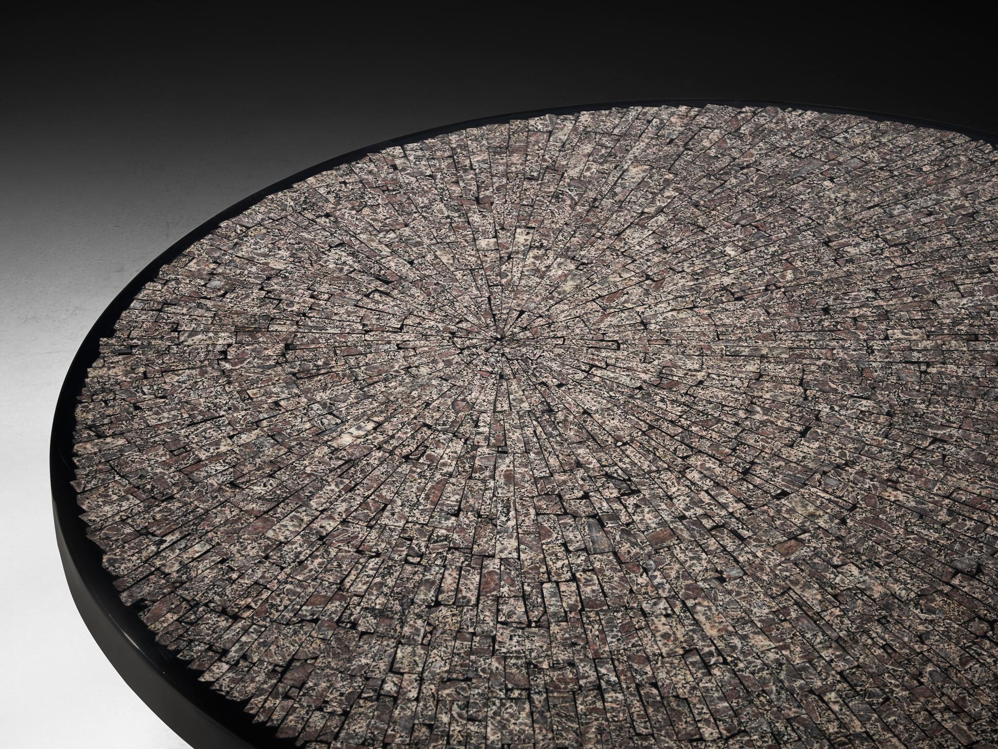 Postmoderne Custom Jean Claude Dresse Coffee Table in Granite en vente
