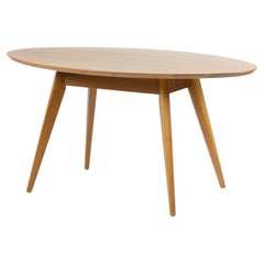 Jens Risom Knoll 56 in Oval Walnut Dining Cafe Table Saarinen Tulip sur mesure