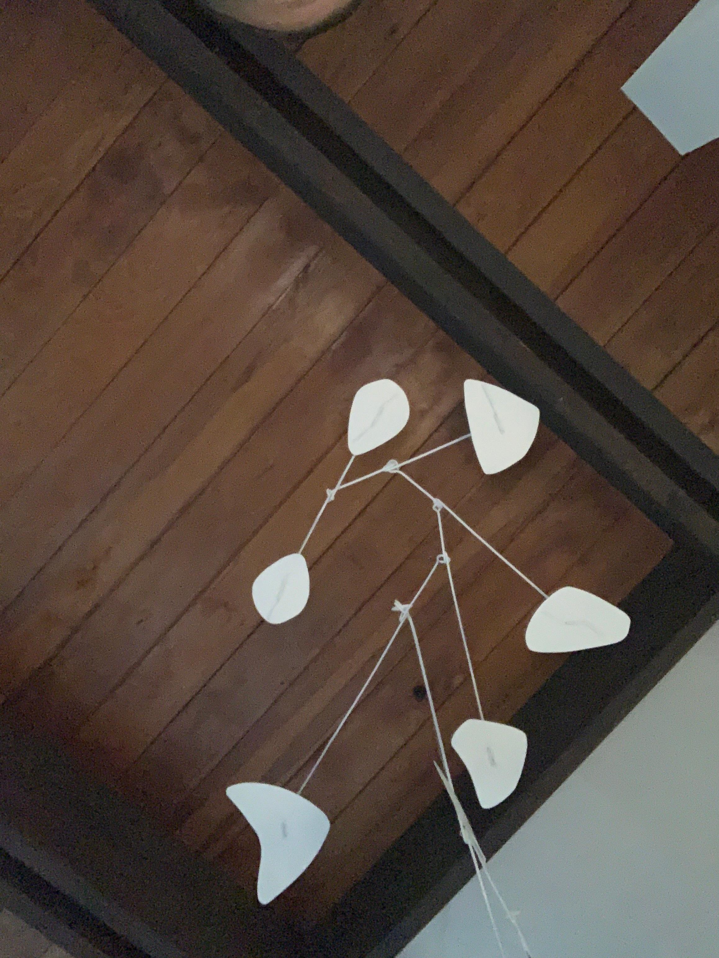 Painted Custom Jim Hunter White Hanging Metal Mobile, 2019