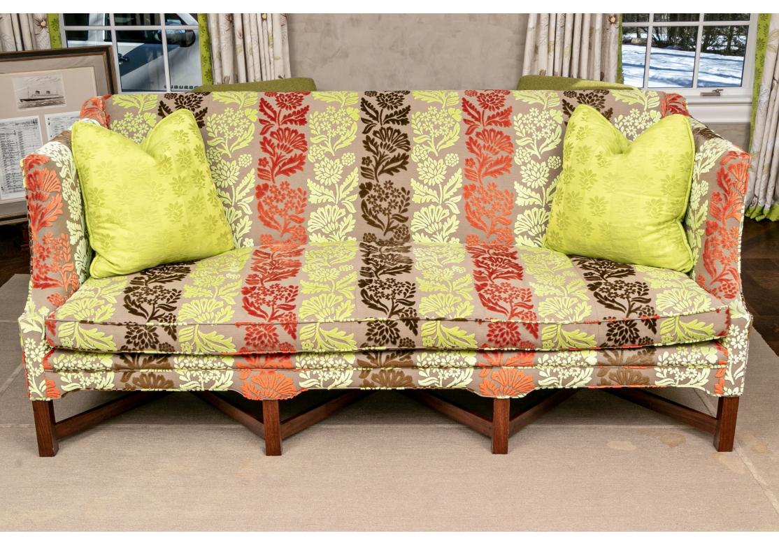 Custom John Roselli - O' Henry House Sofa In Custom Cut Velvet  #1 For Sale 3