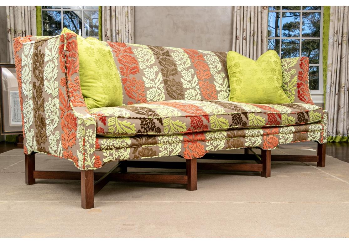 Fabric Custom John Roselli - O' Henry House Sofa In Custom Cut Velvet  #1 For Sale