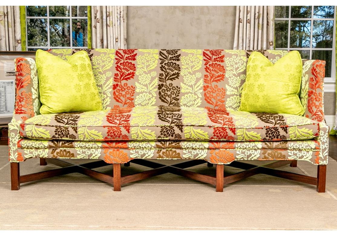 Custom John Roselli - O' Henry House Sofa In Custom Cut Velvet  #2 For Sale 5