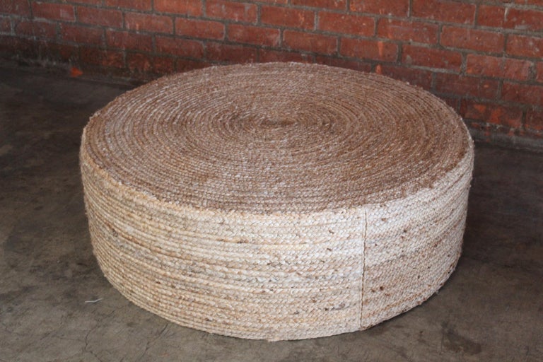 Custom Jute Ottoman at 1stDibs