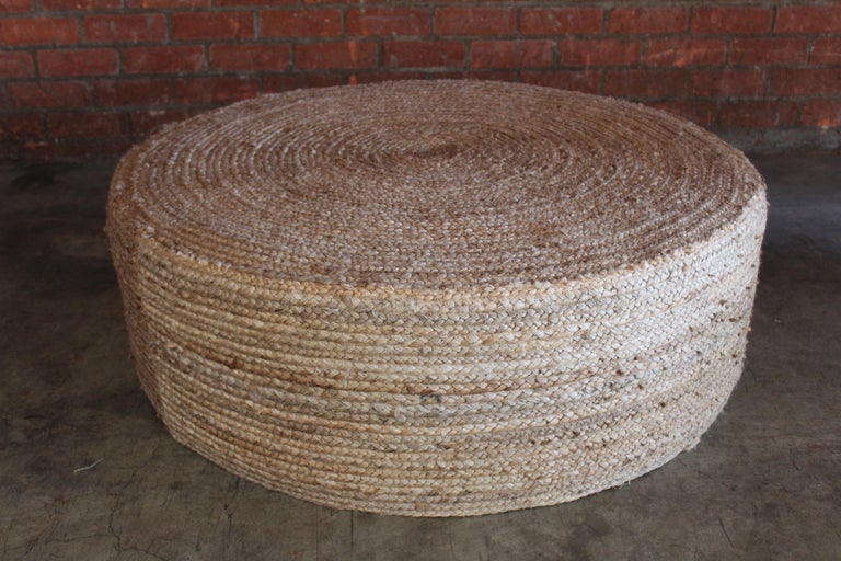 Custom Jute Ottoman at 1stDibs