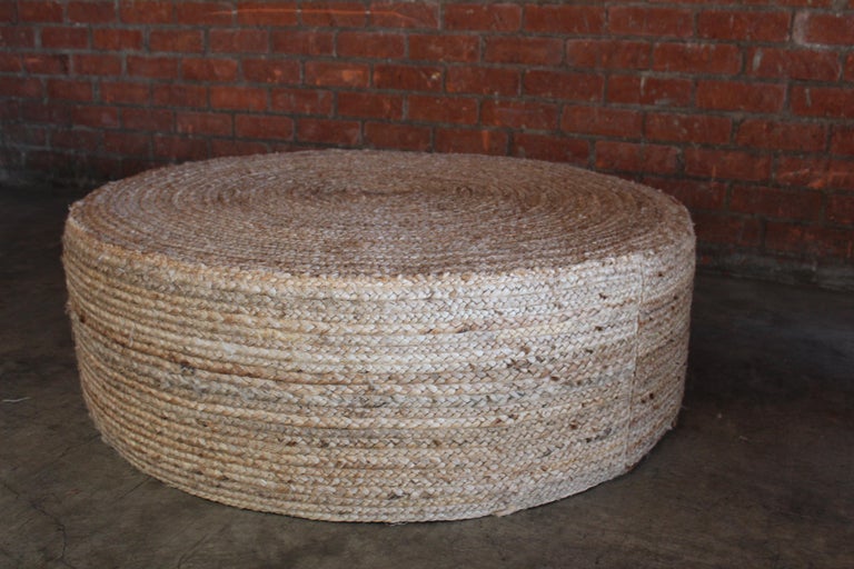 Custom Jute Ottoman at 1stDibs