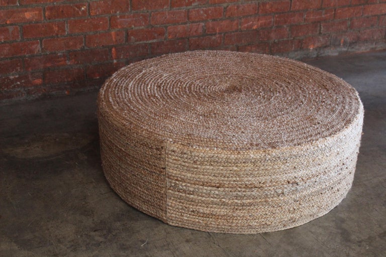 Custom Jute Ottoman at 1stDibs