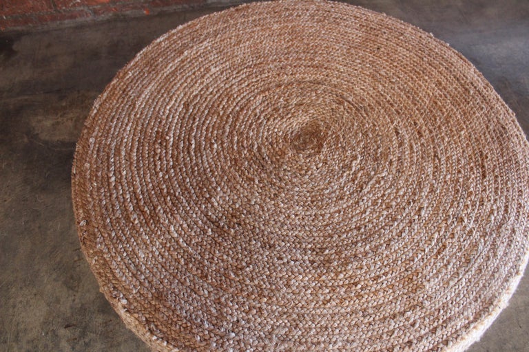 Custom Jute Ottoman at 1stDibs
