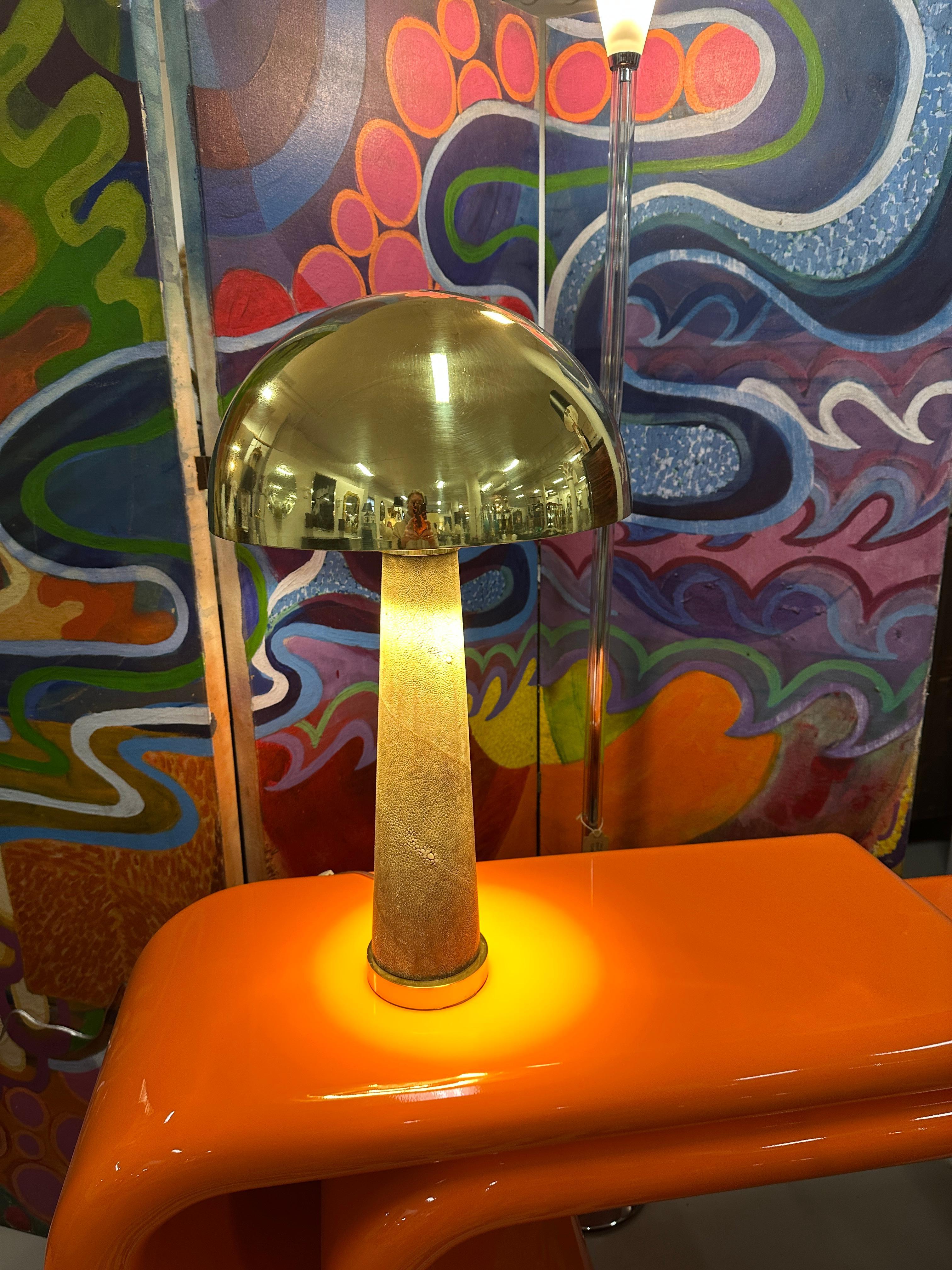 Custom Karl Springer Shagreen Lighthouse Lamp, USA c 1980 3