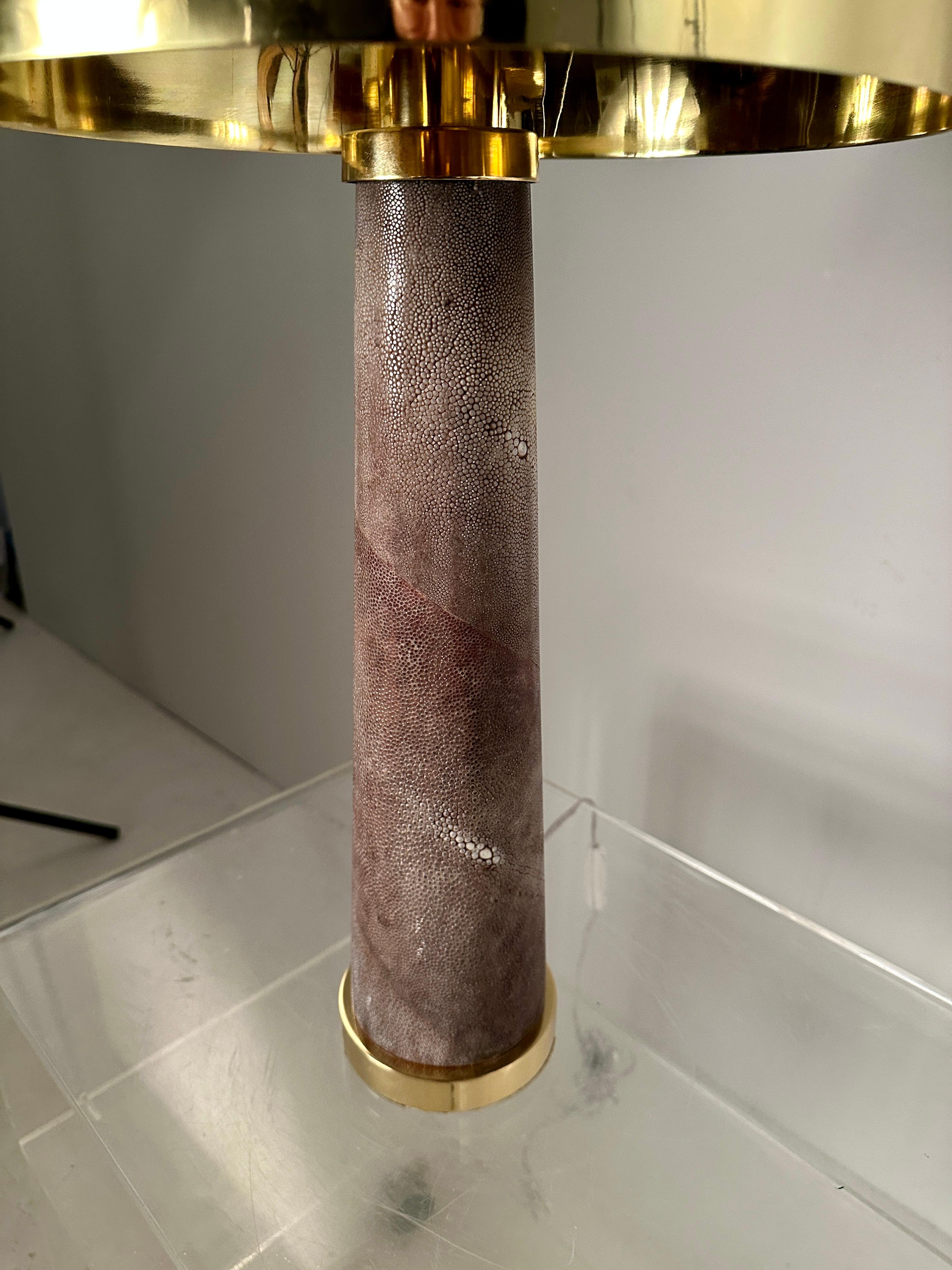 American Custom Karl Springer Shagreen Lighthouse Lamp, USA c 1980