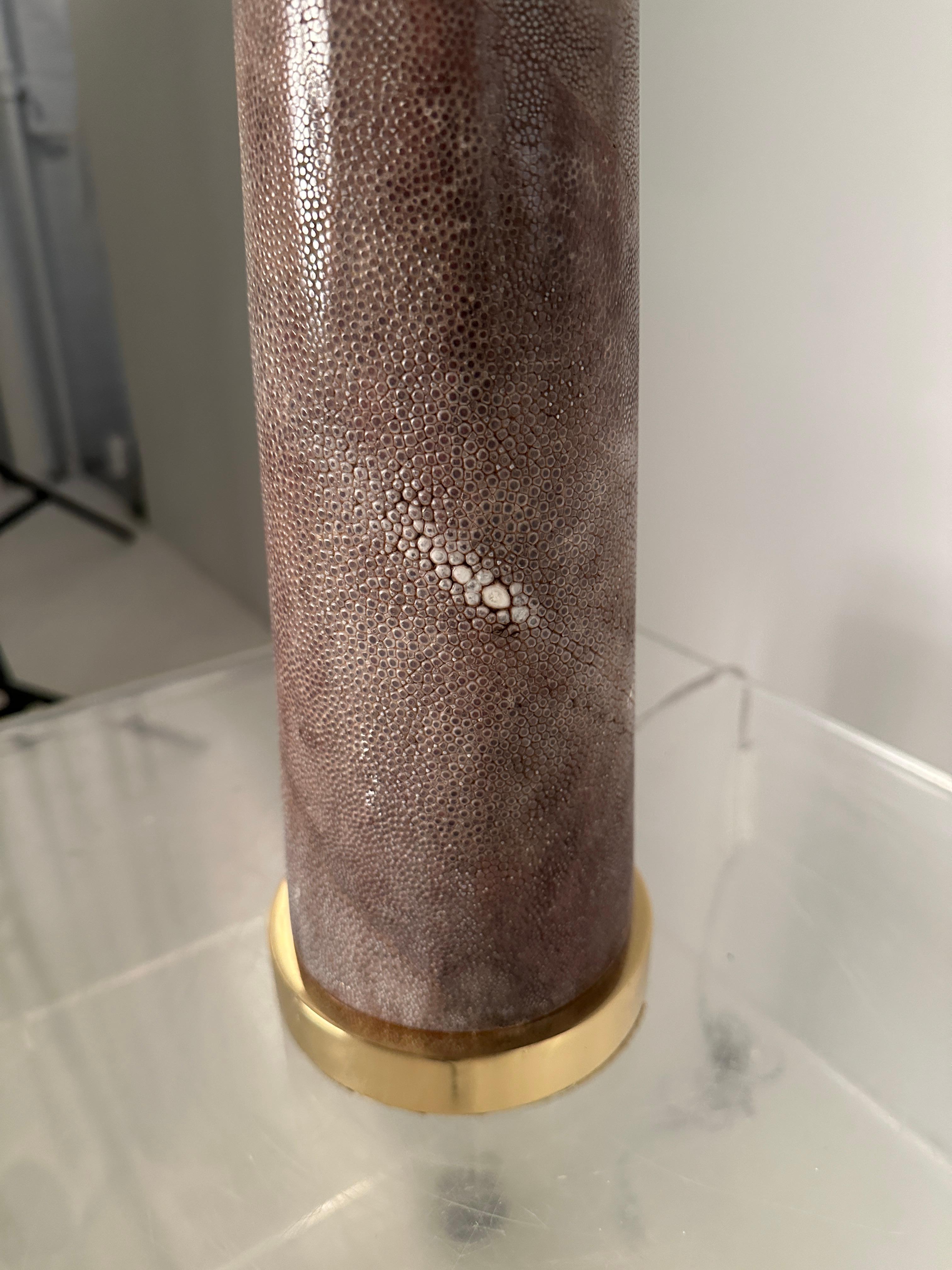 Late 20th Century Custom Karl Springer Shagreen Lighthouse Lamp, USA c 1980