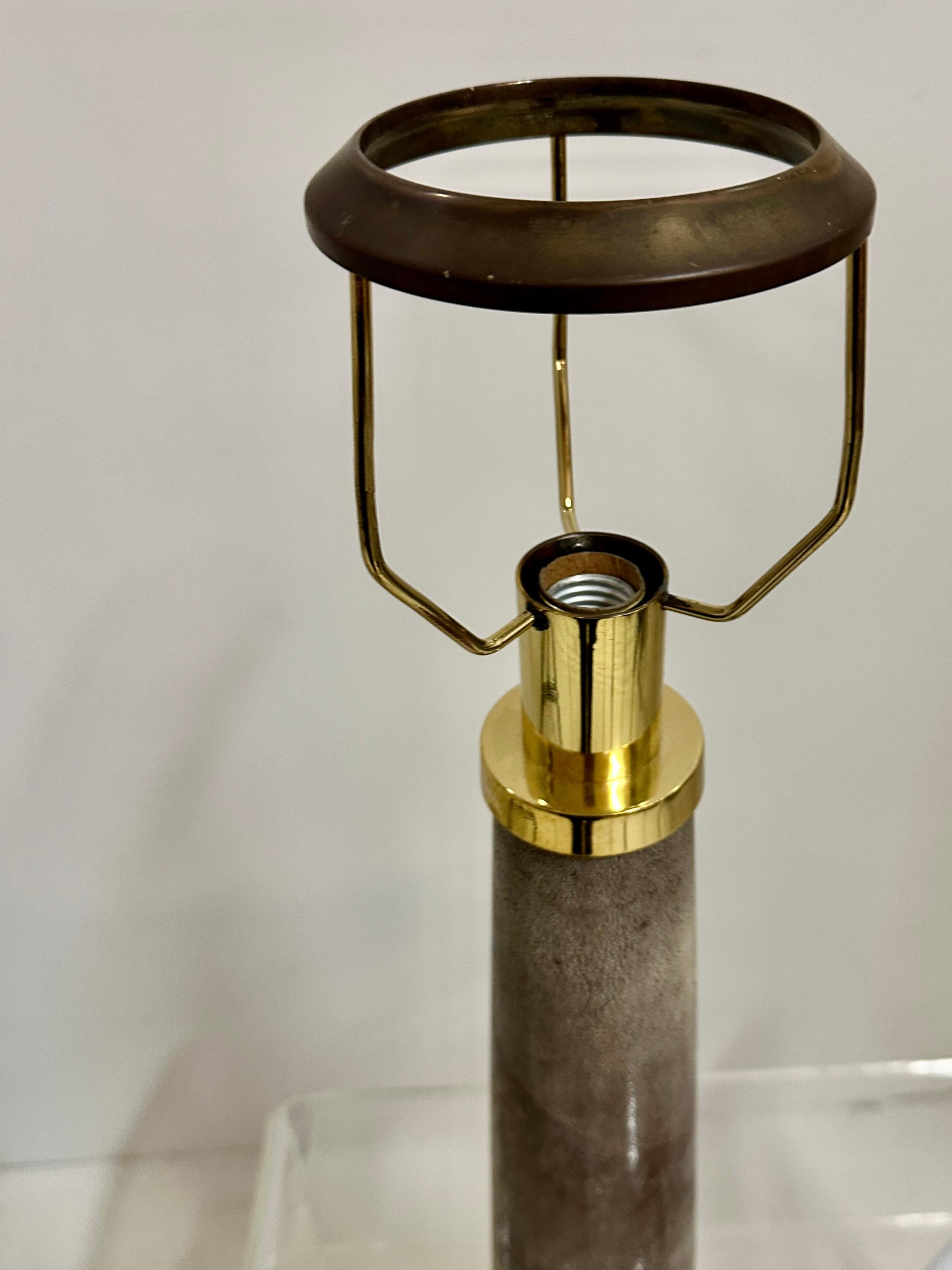 Custom Karl Springer Shagreen Lighthouse Lamp, USA c 1980 1