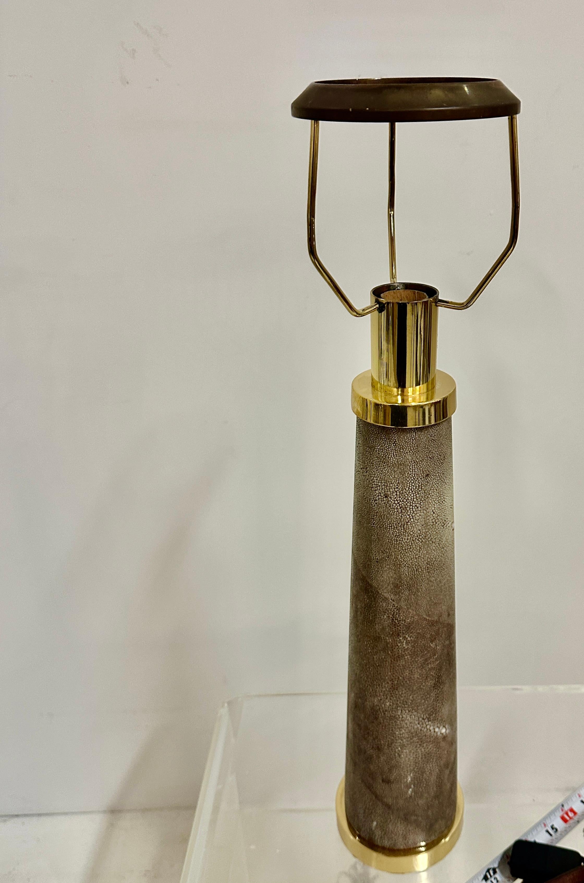 Custom Karl Springer Shagreen Lighthouse Lamp, USA c 1980 2