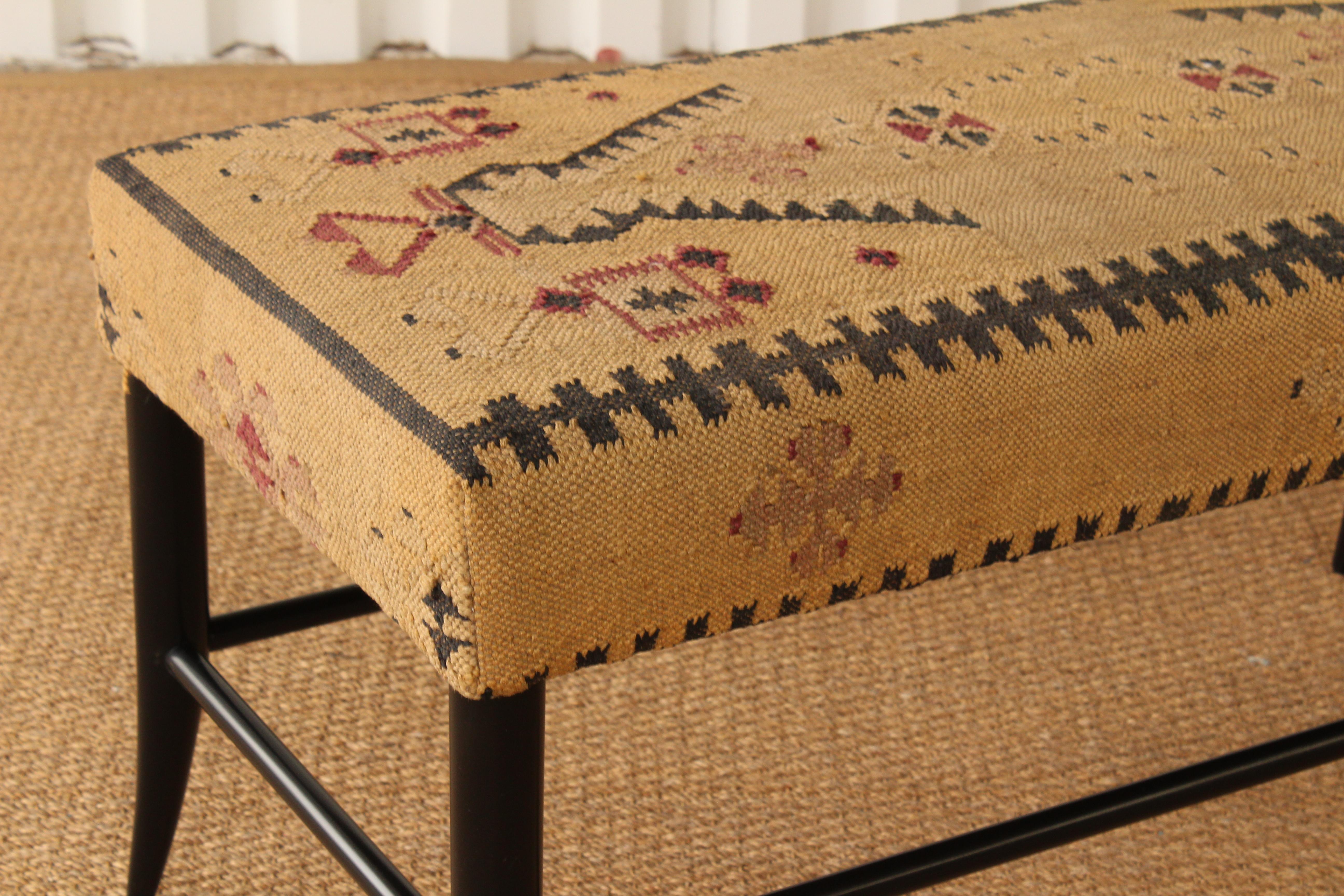 kilim covered bench