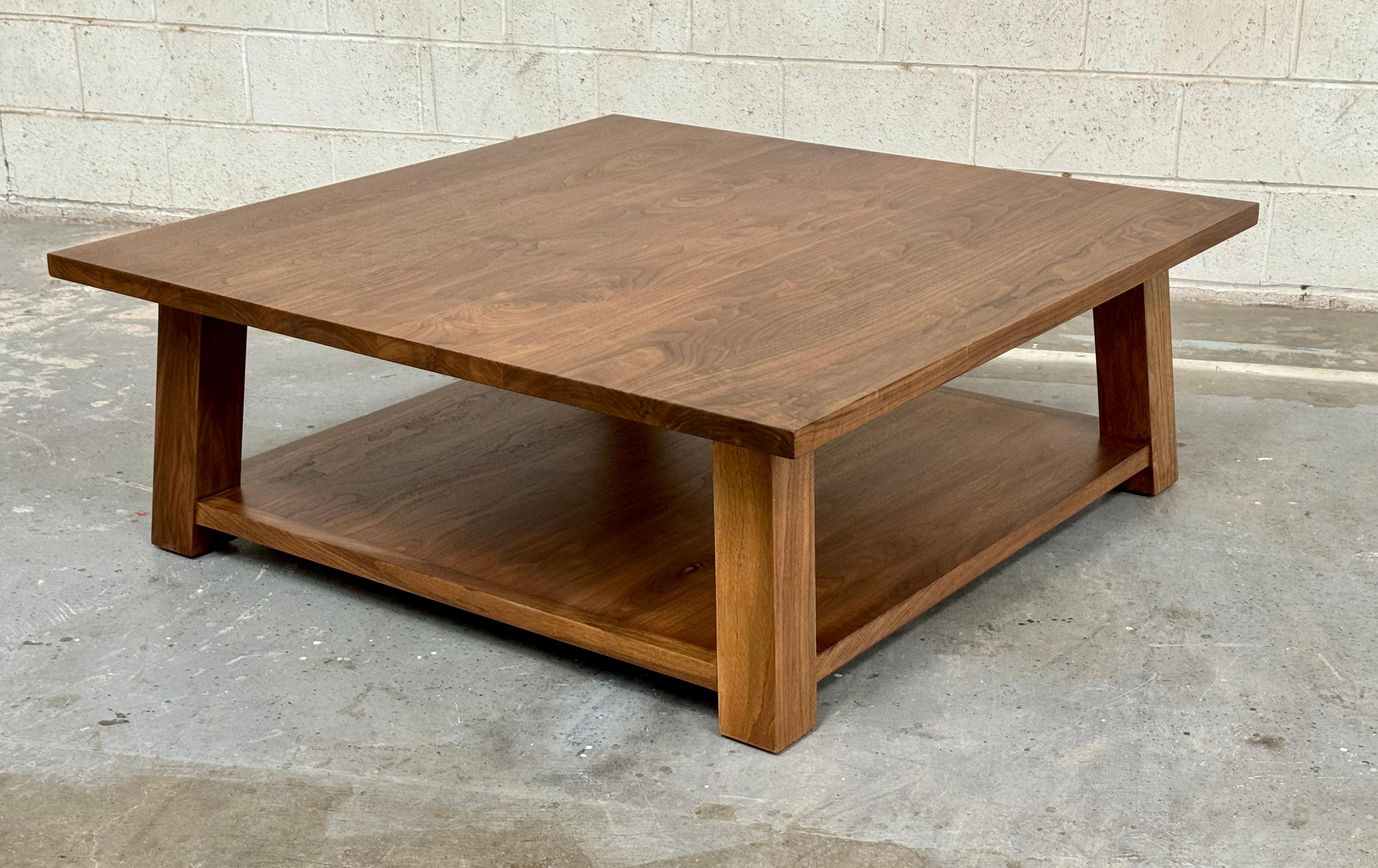 Contemporary Custom Klara Coffee Table in Walnut, by Petersen Antiques For Sale